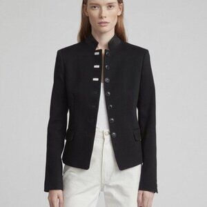rag & bone Black Military Blazer with White Accents